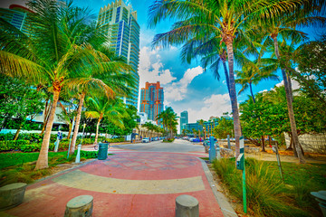 Fototapeta premium Picturesque corner in Miami Beach