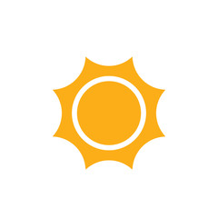 sun icon template vector illustration vector - vector