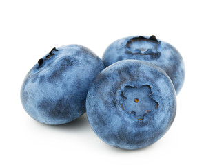 Blueberries isolated on white background