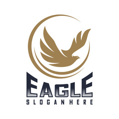Obraz premium Eagle Logo Design Vector. Flying Eagle logo template. Icon Symbol