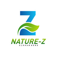 Nature Z logo Design Vector. Initial Z logo Template. Green Z logo concept. Icon Symbol