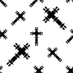 Obraz premium Christian Cross Seamless Pattern
