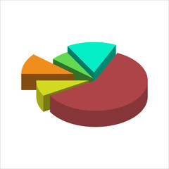 Pie Chart Icon Design Set