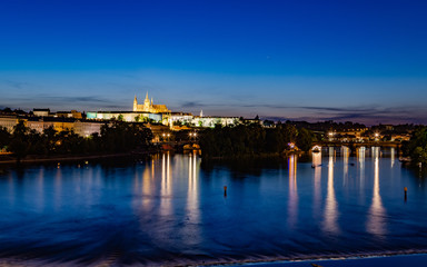 Fototapeta premium Prague night panorama