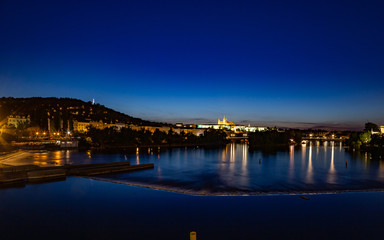 Prague night panorama