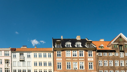 Fototapeta na wymiar Häuser in Nyhavn, Kopenhagen, Dänemark, Skandinavien, Europa