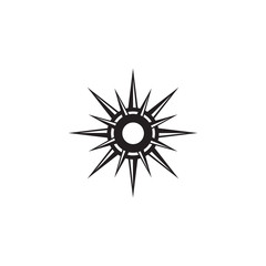 Classic compass logo design vector template