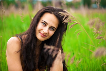 Fototapeta premium Portrait of beautiful young happy woman