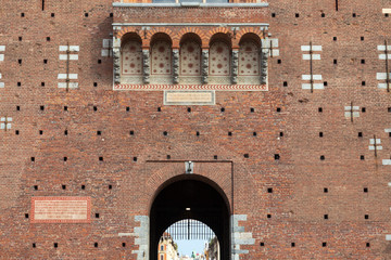 Sforza Castle in Milan, Italy