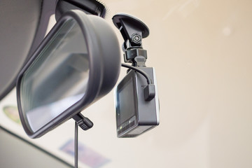 Car CCTV camera video recorder for driving safety on the road