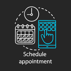Schedule appointment chalk icon