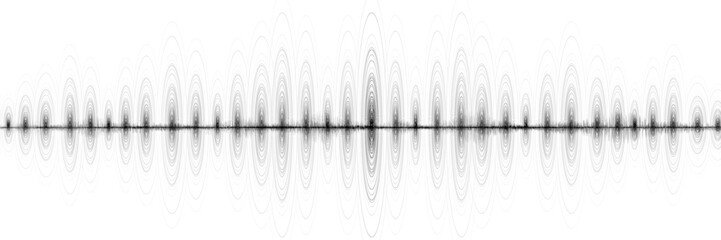 Panorama Modern Earthquake Wave on White paper background; audio wave diagram concept; design for education and science; Vector Illustration.