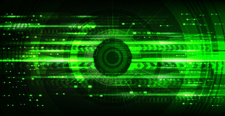 Eye Camera Cyber Hi-tech on Future Green Technology Background,Camera Security and Robot Concept design,Vector Illustration.