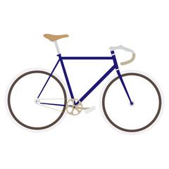Isolated bicycle image over a white background - Vector