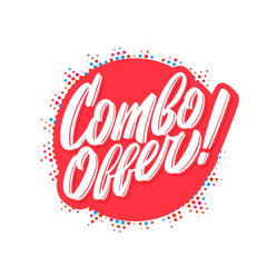Combo offer. Vector banner.
