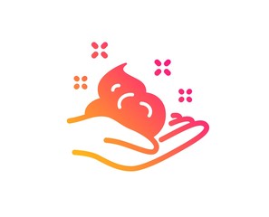 Hand cream icon. Skin care Gel or lotion sign. Classic flat style. Gradient skin care icon. Vector