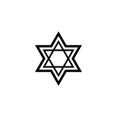 Star Of David, Hexagon Star Icon Vector
