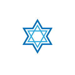 Star Of David, Hexagon Star Icon Vector