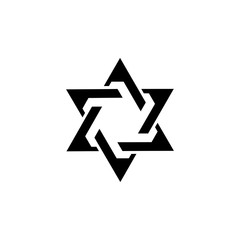 Star Of David, Hexagon Star Icon Vector