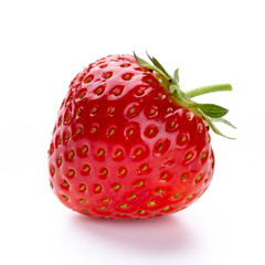 Fresh strawberries closeup on a white background. Isolated - Image