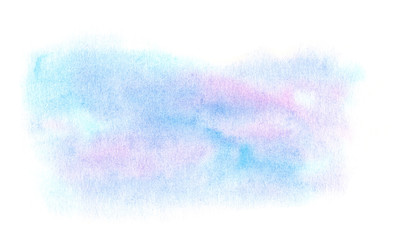 Watercolor hand drawn abstract texture background in blue and pink colors, design for background, wallpaper, decoration