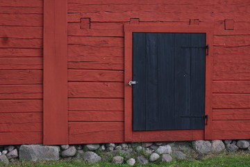 Wall of an old Swedish house