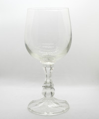 empty wine glass on black background