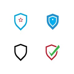 Shield symbol logo template
