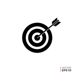 Bulls eye icon vector illustration isolated on white