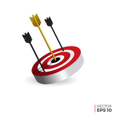Bulls eye icon vector illustration isolated on white