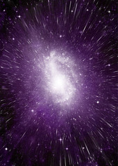 galaxy in a free space. 3D rendering