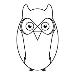 cute owl bird woodland character