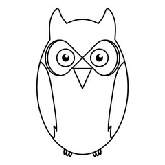 cute owl bird woodland character