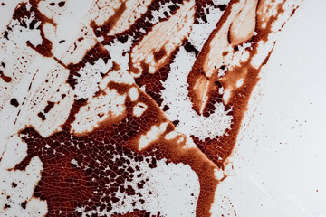 Realistic bloody splatters. Drop and blob of blood. Bloodstains.
