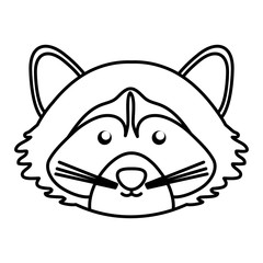 cute raccoon woodland animal character