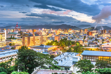 Obraz premium Tottori, Japan Downtown Skyline