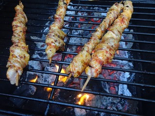 Grillfackeln auf dem Grill