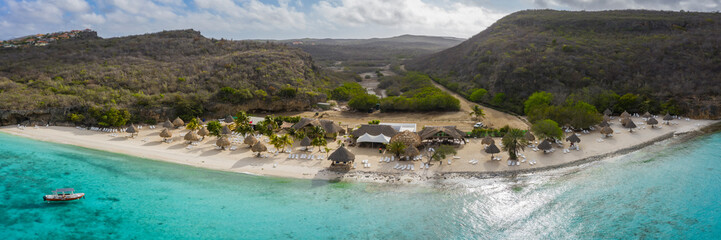 Aerial view over area Cas Abao - Curaçao/Caribbean /Dutch Antilles