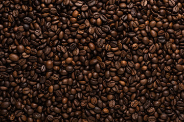 Background from freshly roasted coffee beans.