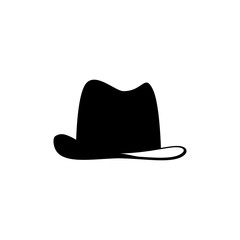 cowboy hat icon illustration, vector cowboy hat silhouette - Vector
