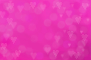 abstract crimson background with bokeh and hearts