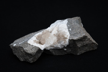 Piece of rock containing natural asbestos parts