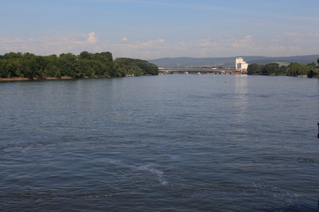 View from the Rhein river in Mainz