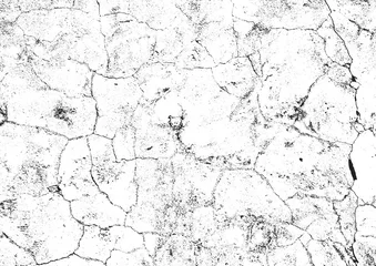 Photo sur Plexiglas Vieux mur texturé sale Distress old cracked concrete texture, vector illustration. Black and white grunge background. Stone, asphalt, plaster, marble.