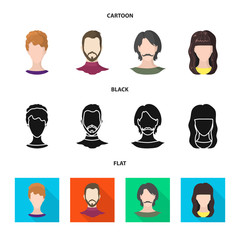 Vector illustration of professional and photo symbol. Set of professional and profile stock symbol for web.