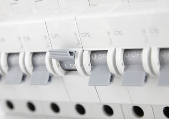 circuit breakers, toggle off and control of electricity supply, fuse for safety from electric shock