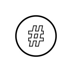 Hashtag Symbol Logo Icon Vector - Vector