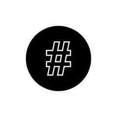 Obraz premium Hashtag Symbol Logo Icon Vector - Vector