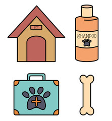 veterinary and pet shop icons