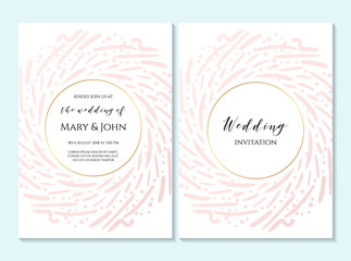 Wedding invitation, thank you card, save the date cards. Wedding invitation, baby shower, menu, flyer, banner template with floral pattern, hand drawn lettering, background. Summer wedding invitation.